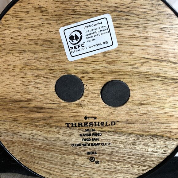 Target Threshold Iron and Mangowood Wire Paper Towel Holder Black NEW!! - Picture 7 of 8